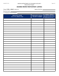 Form UB-400 Shared Work Plan Application - Arizona, Page 7