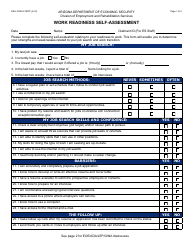 Document preview: Form ESA-1220A Work Readiness Self-assessment - Arizona