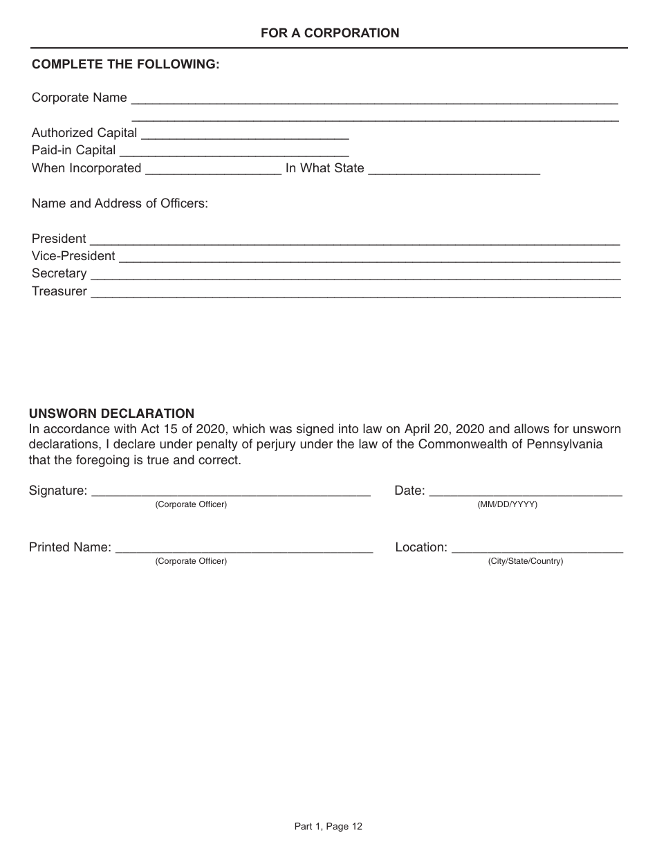 Form CS-4300RP Prime Contractor Renewal Application - Pennsylvania, Page 12