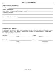 Form CS-4300RP Prime Contractor Renewal Application - Pennsylvania, Page 14