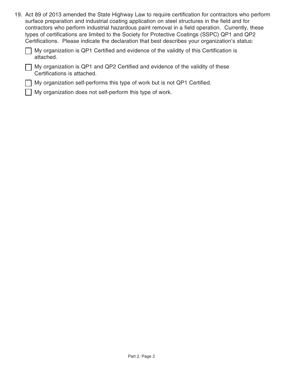 Form CS-4300RP Prime Contractor Renewal Application - Pennsylvania, Page 17