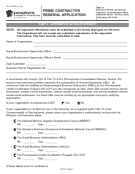Form CS-4300RP Prime Contractor Renewal Application - Pennsylvania, Page 19