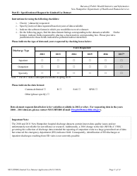 Uniform Healthcare Facility Discharge Data Set (Uhfdds) Limited Use Dataset Application - for Health-Related Research Only - New Hampshire, Page 5