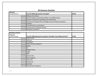 Document preview: Ifa Review Checklist - Arizona