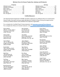 Application for Trophy Deer, Antelope and Elk Award - Kansas, Page 2