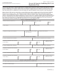 Document preview: ATF Form 5070.1 Prevent All Cigarette Trafficking (Pact) Act Registration Form
