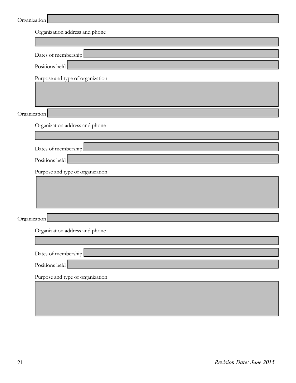 Pre-employment Background Information Form - Kansas, Page 21