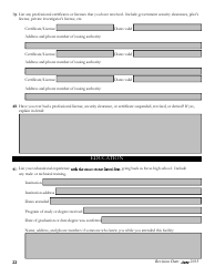 Pre-employment Background Information Form - Kansas, Page 22