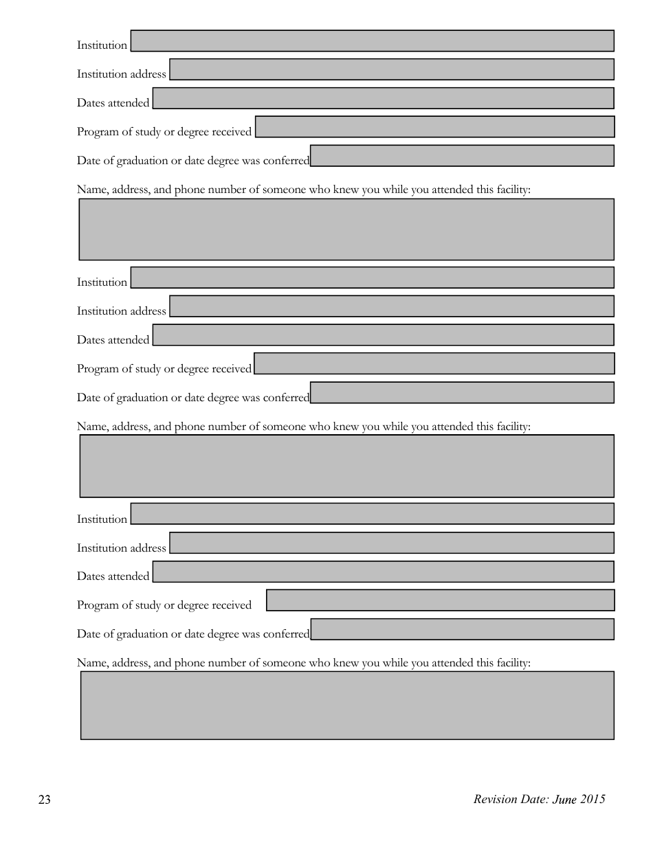Pre-employment Background Information Form - Kansas, Page 23
