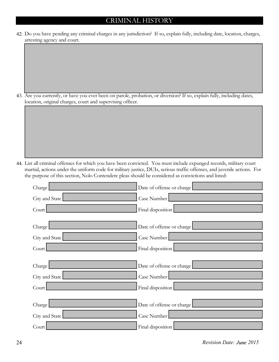 Pre-employment Background Information Form - Kansas, Page 24