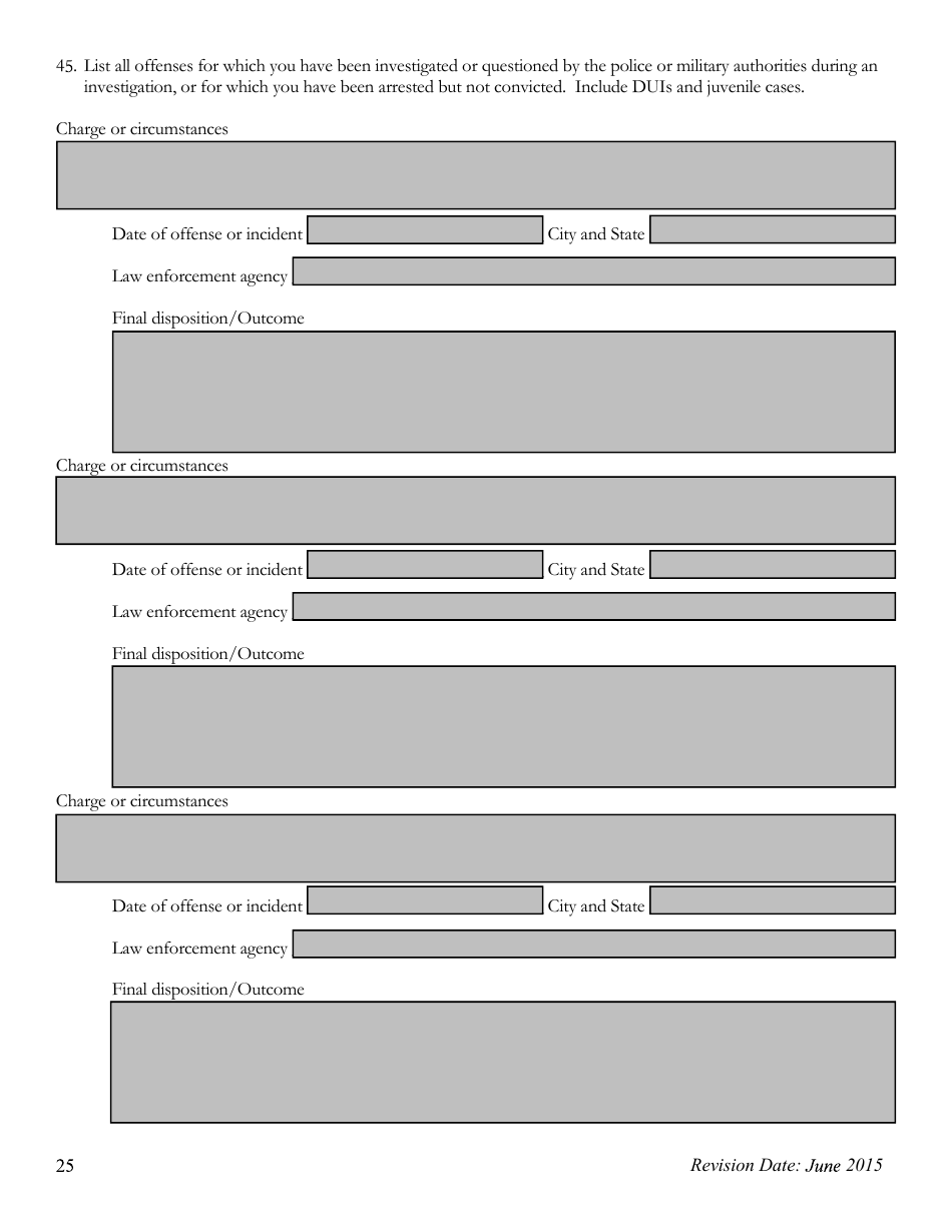 Pre-employment Background Information Form - Kansas, Page 25