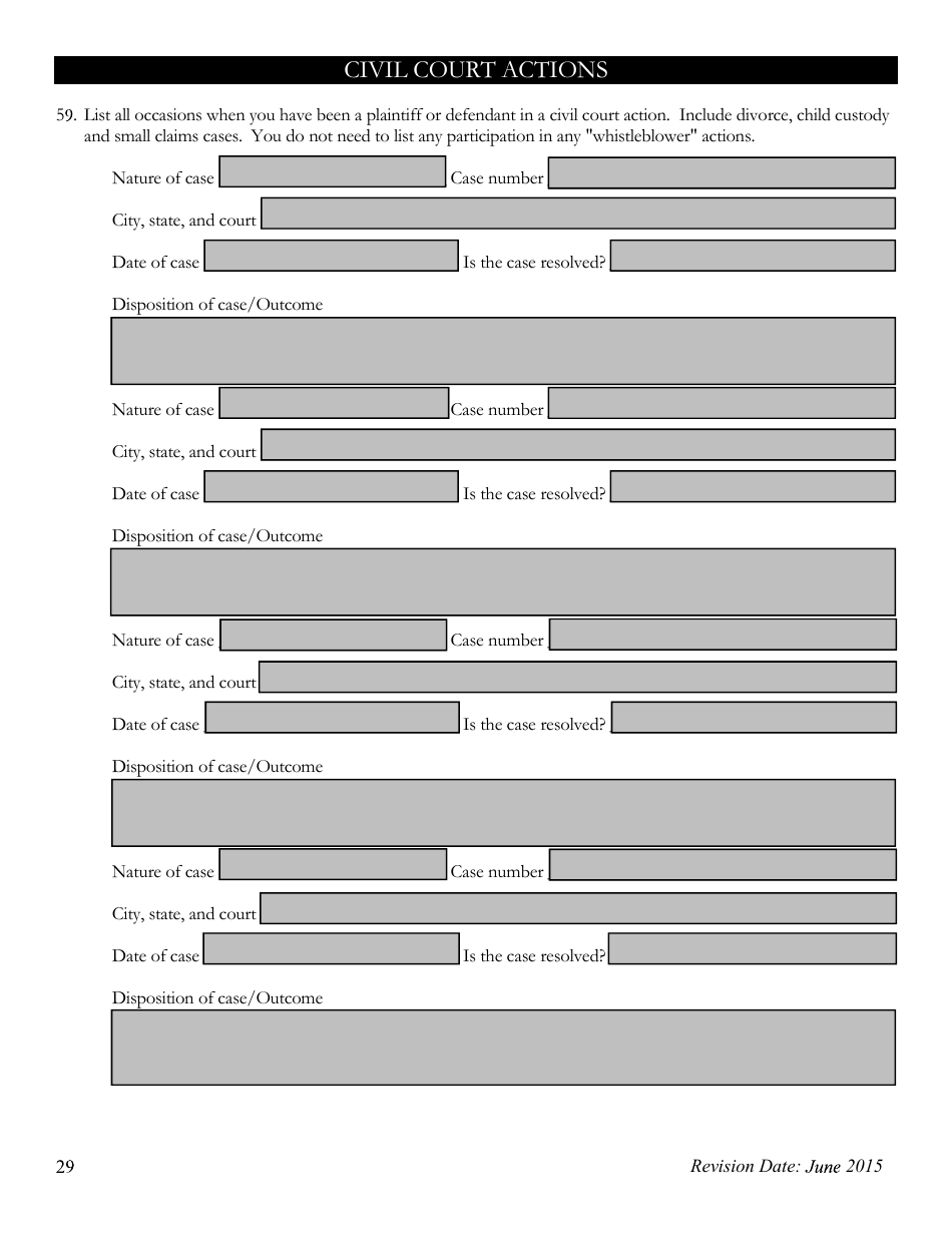 Pre-employment Background Information Form - Kansas, Page 29