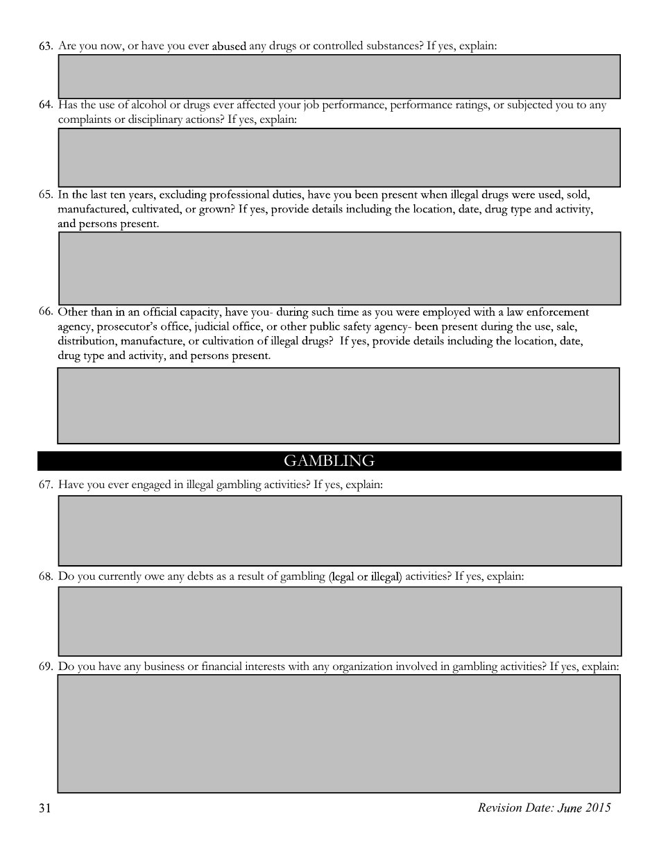 Pre-employment Background Information Form - Kansas, Page 31