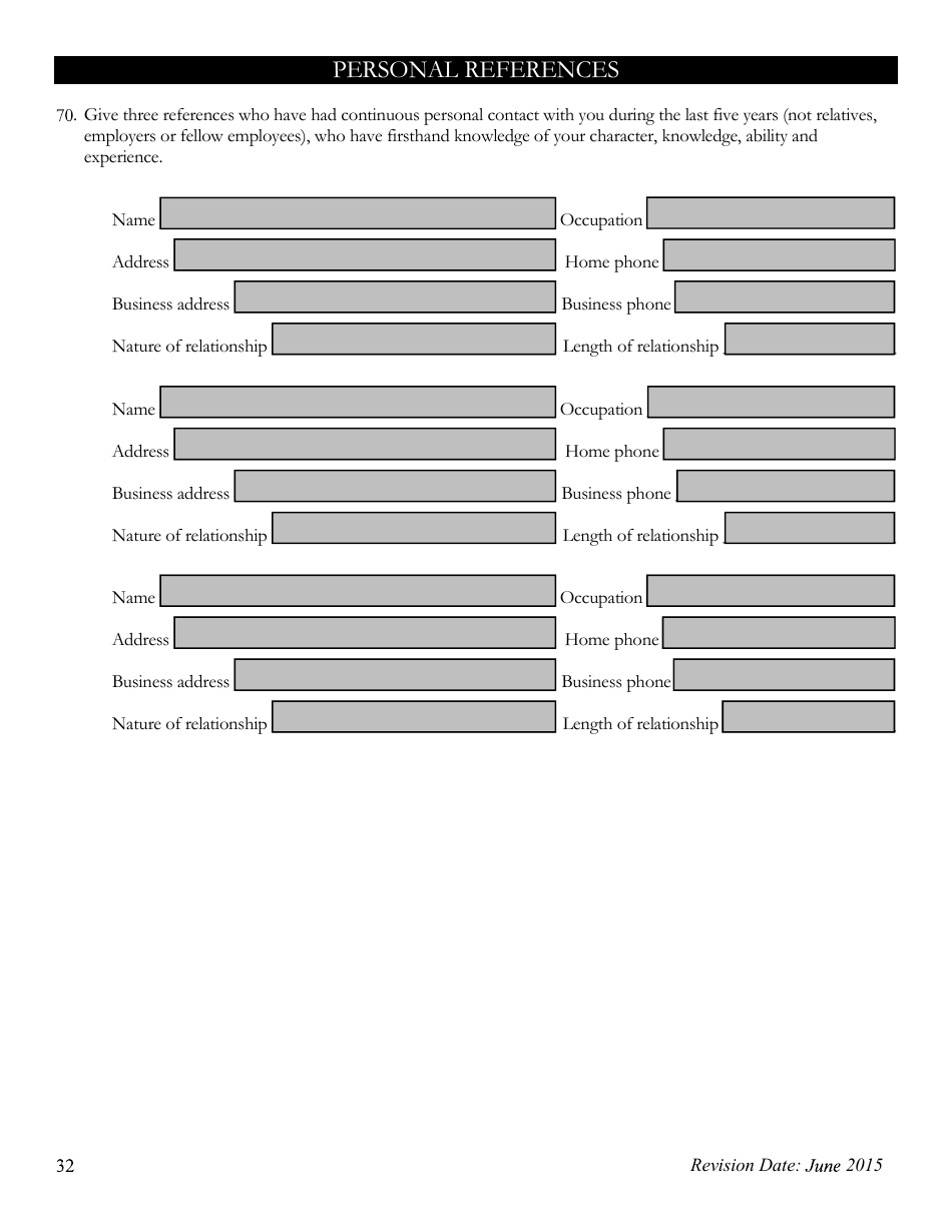 Pre-employment Background Information Form - Kansas, Page 32