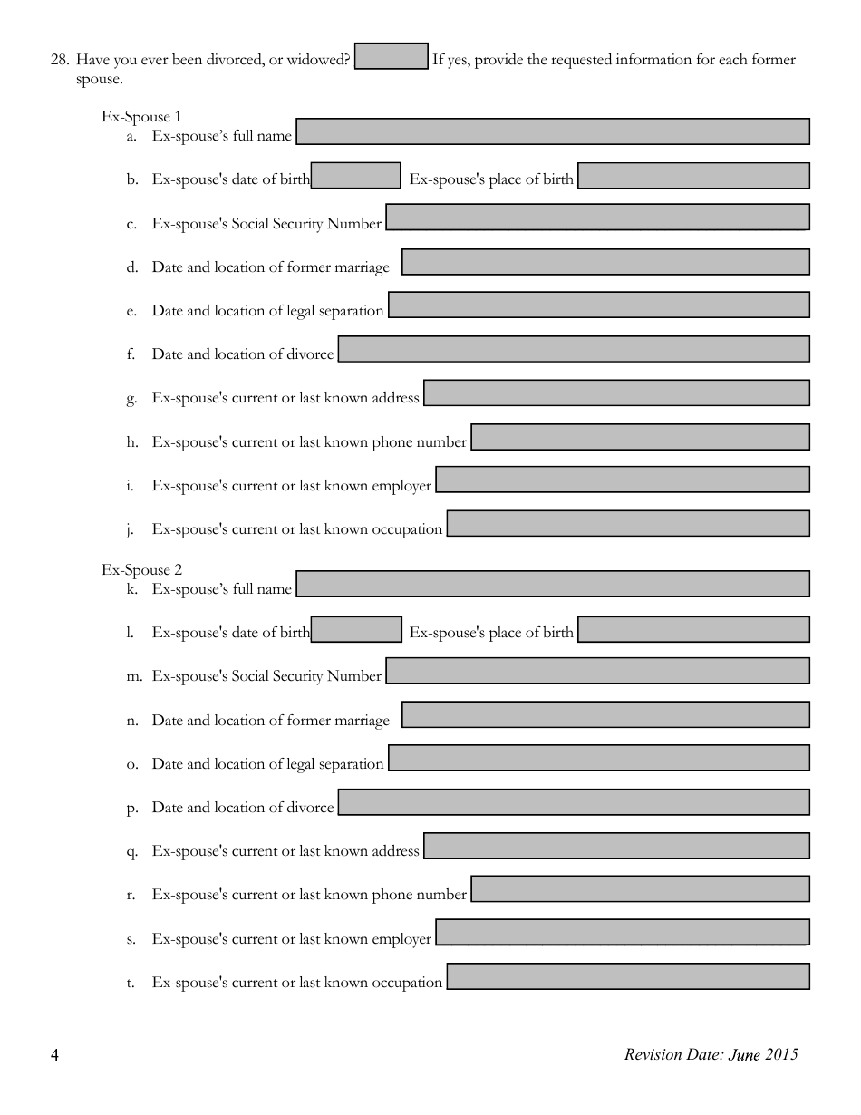 Pre-employment Background Information Form - Kansas, Page 4