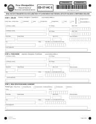 Form CD-57-HC-S Real Estate Transfer Tax Declaration of Consideration for Real Estate Holding Companies (Seller) - New Hampshire