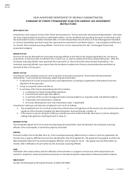Form CU-12 Summary of Forest Stewardship Plan for Current Use Assessment - New Hampshire, Page 2