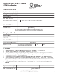 Pesticide Apprentice License (Apl) Application - Oregon, Page 2