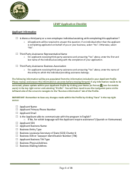 Document preview: Ldwf Application Checklist - Louisiana