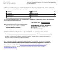 Form 3400-838 Municipal Waterworks Operator Certification Exam Application - Wisconsin, Page 2