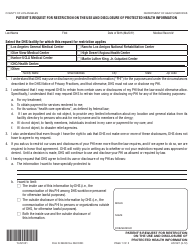 Form HS1021 Patient&#039;s Request for Restriction on the Use and Disclosure of Protected Health Information - County of Los Angeles, California