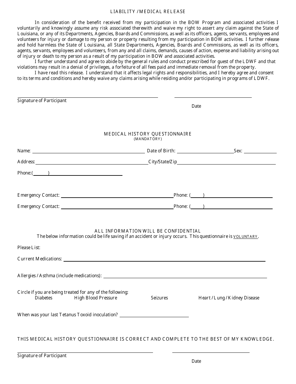 33nd Becoming an Outdoors-Woman Workshop Registration Form - Louisiana, Page 3