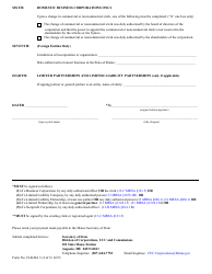 Form CLK/RA3 Statement of Appointment or Change of Clerk or Registered Agent (Domestic and Foreign Entities) - Maine, Page 2
