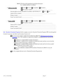 Mdot Financial Prequalification Questionnaire for Audited Indirect Cost Rates - Michigan, Page 17