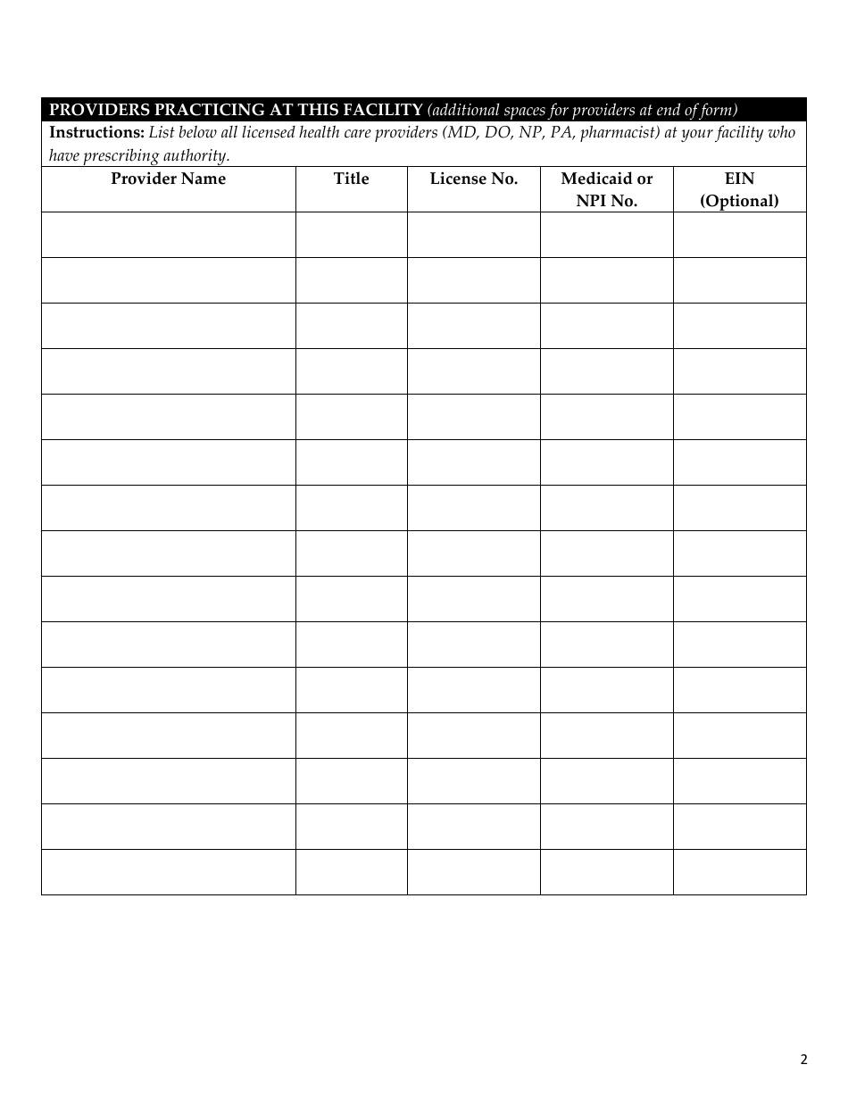 Vaccines for Children Program Provider Agreement - Florida, Page 2