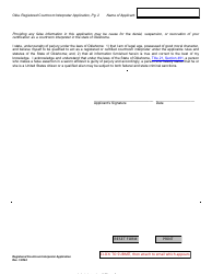 Application for Registered Courtroom Interpreter Program - Oklahoma, Page 3