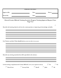 Training Approval Request Form - Kentucky, Page 2