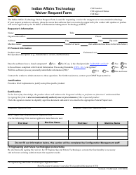 Document preview: Indian Affairs Technology Waiver Request Form