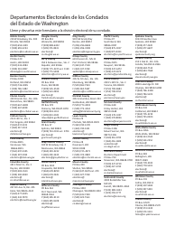 Formulario De Correcion Para Las Primarias Presidenciales - Falta De Firma/Partido Politico - Washington (Spanish), Page 2