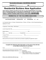 Residential Builders New Application - Arkansas, Page 3