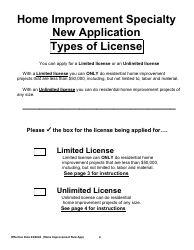 Home Improvement Specialty New Application - Arkansas, Page 2