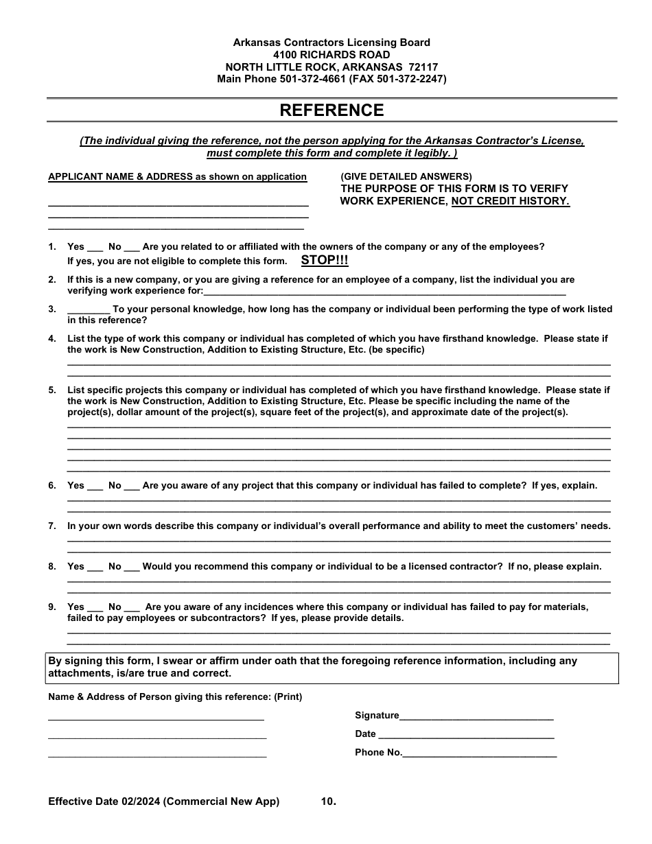 Commercial New Application - Arkansas, Page 10