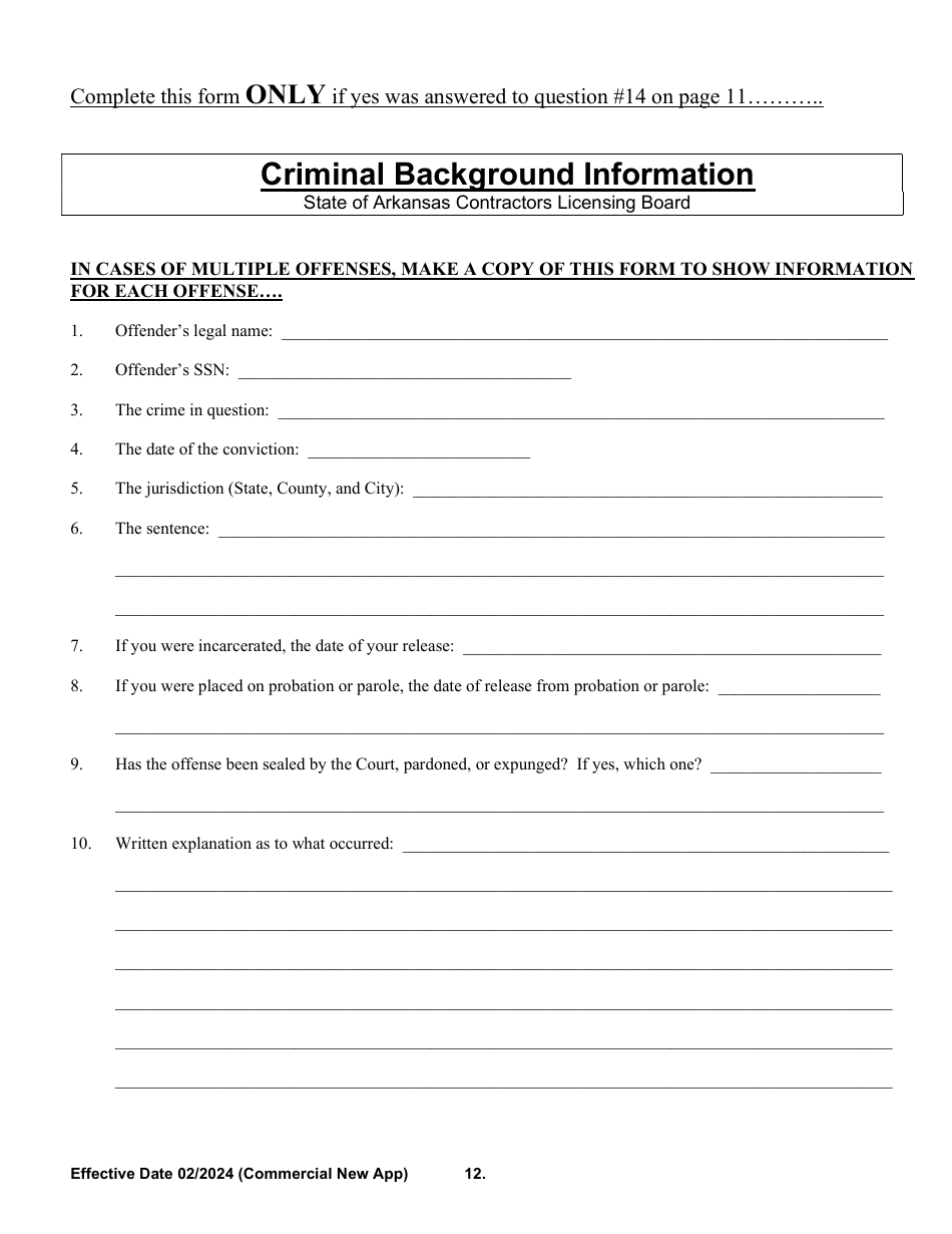 Commercial New Application - Arkansas, Page 12