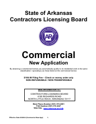 Commercial New Application - Arkansas