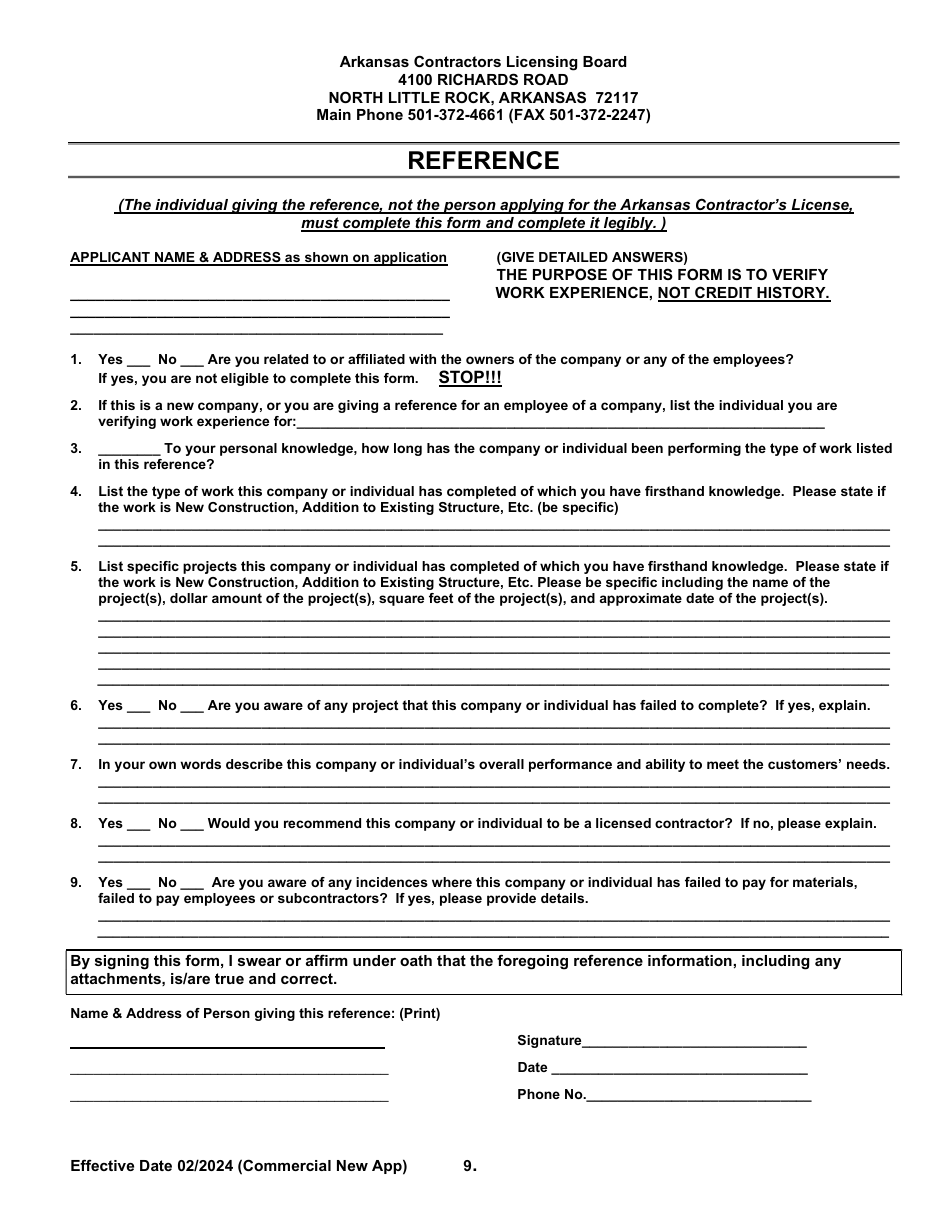 Commercial New Application - Arkansas, Page 9