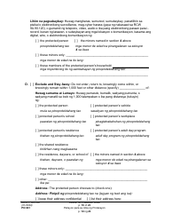 Form PO001 Petition for Protection Order - Washington (English/Tagalog), Page 10