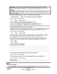 Form PO001 Petition for Protection Order - Washington (English/Tagalog), Page 13