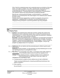 Form PO001 Petition for Protection Order - Washington (English/Tagalog), Page 15