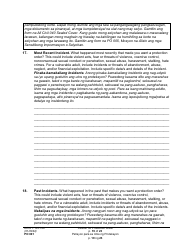 Form PO001 Petition for Protection Order - Washington (English/Tagalog), Page 19
