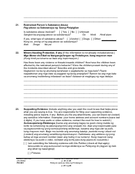 Form PO001 Petition for Protection Order - Washington (English/Tagalog), Page 21