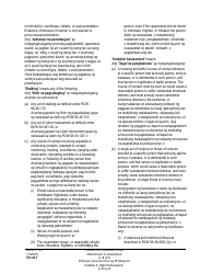 Form PO001 Petition for Protection Order - Washington (English/Tagalog), Page 25