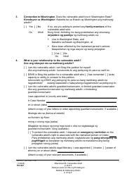 Form PO001 Petition for Protection Order - Washington (English/Tagalog), Page 28