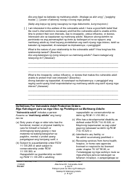 Form PO001 Petition for Protection Order - Washington (English/Tagalog), Page 29