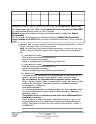 Form PO001 Petition for Protection Order - Washington (English/Tagalog), Page 4