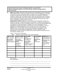 Form PO001 Petition for Protection Order - Washington (English/Tagalog), Page 7