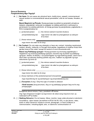 Form PO001 Petition for Protection Order - Washington (English/Tagalog), Page 9